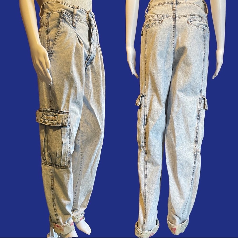 Vintage Jordache street cargo acid wash jeans size 31